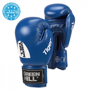Боксерские перчатки TIGER WAKO Approved синие Green Hill BGT-2010w 10oz