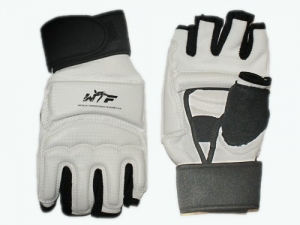 Перчатки для тхеквондо с напульсником на липучке. Размер S. (ZZT-004S)