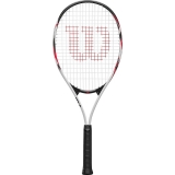 Ракетка б/т Wilson Fusion XL Gr2, WR199110U2, для любит, алюминий, со струнами, черно-бело-красный