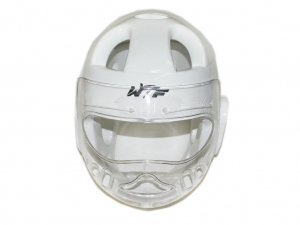 Шлем для тхеквондо с маской. Цвет белый. Размер S. ZTT-001S-Б