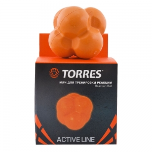 Мяч для тренировки реакции TORRES Reaction ball, TL0008, диаметр 8 см, резина, оранжевый