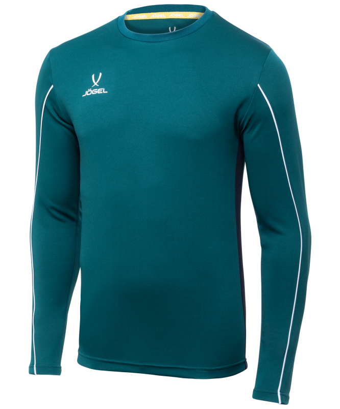 Футболка вратарская CAMP GK Padded LS, зеленый/черный/белый, детский, Jögel