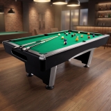 Бильярдный стол для пула Dynamic Billard "Triumph Plus" 8 футов (черный) в комплекте, аксессуары и сукно