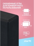 Блок для йоги YB-200 EVA, 22,5х15х8 см, 115 гр, черный, Starfit