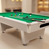 Бильярдный стол для пула Dynamic Billard "Triumph Plus" 8 футов (матово-белый) в комплекте, аксессуары и сукно