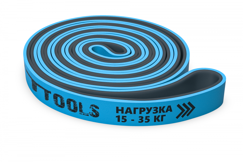 Эспандер-петля двуцветный 15-35 кг Original FitTools FT-DCL-32
