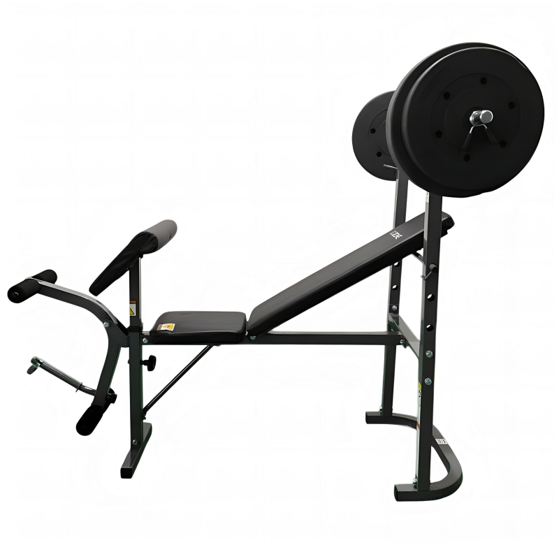 Скамья под штангу с опциями DFC GOZONE GZE-2201 со штангой и дисками в комплекте