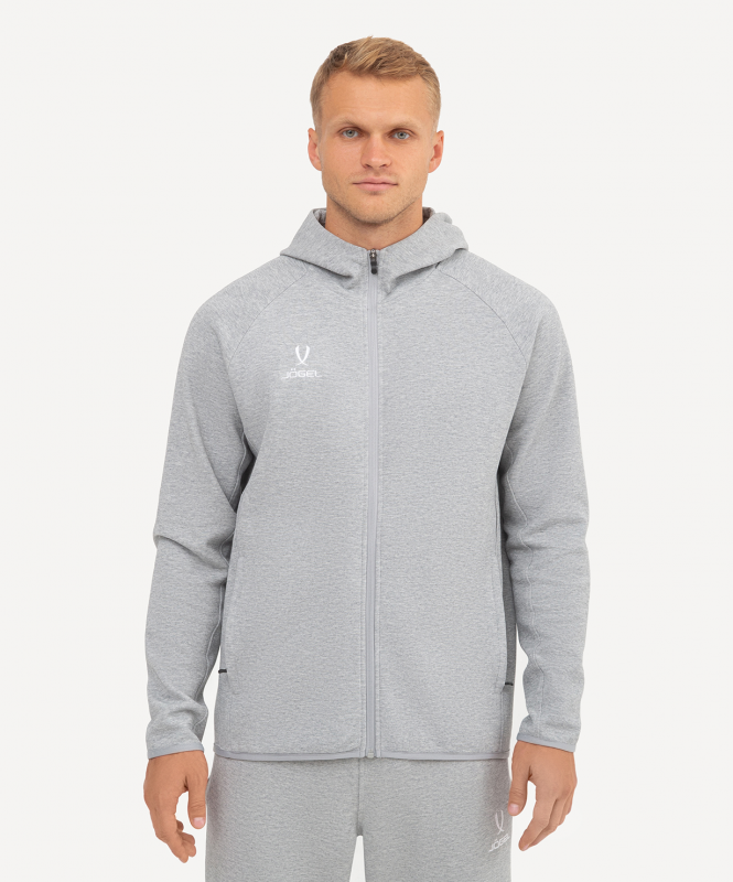 Худи на молнии ESSENTIAL Athlete Hooded FZ Jacket, серый, Jögel ЦБ-00002982