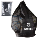 Сумка-баул для мячей TORRES, SB-5380-02, на 15 футб.мячей, шнурок с фиксатором, черная