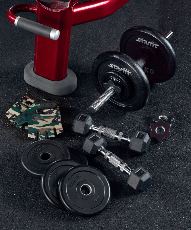 Замки для грифа BB-108, d=26 мм, металлические, хромированный, 2 шт, Starfit УТ-00019223