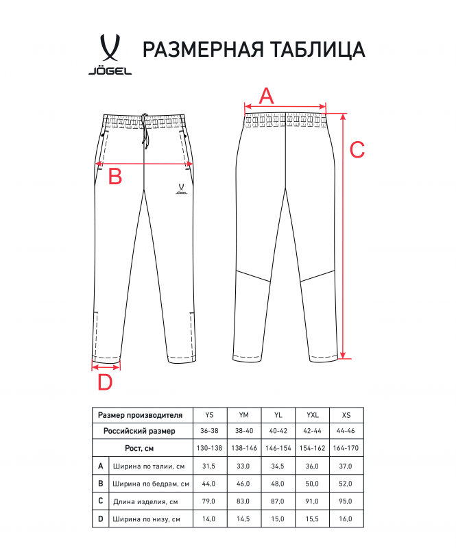 Брюки спортивные CAMP 2 Lined Pants, темно-серый, детский, размер YS, Jögel ЦБ-00005417