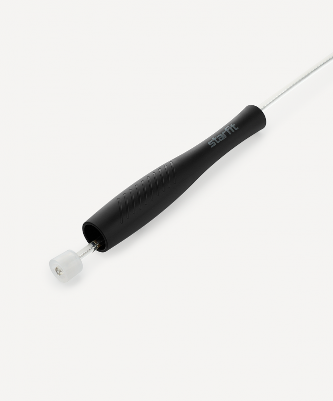 Скакалка RP-501 ПВХ, с пластиковыми ручками, 3 м, черный, Starfit ЦБ-00004400