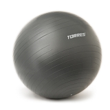 Мяч гимн. TORRES, FB122585, диам. 85 см, эласт. ПВХ, с защ.от взрыва, с насосом, серый