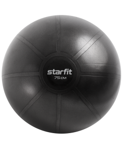 Фитбол высокой плотности GB-110 антивзрыв, 1400 гр, черный, 75 см, Starfit