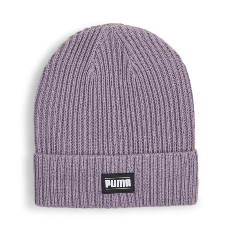 Шапка PUMA Ribbed Classic Cuff Beanie, 02403819, фиолетовый