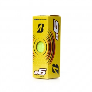Мяч для гольфа Bridgestone e6 Yellow, BGB3EYX, 3 шт/уп, желтый