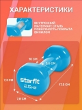 Гантель виниловая DB-101 2,5 кг, синий, Starfit