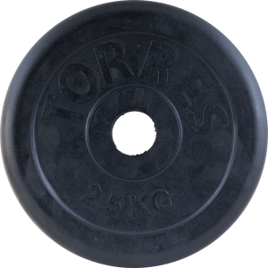 Диск обрезиненный TORRES PL50632, вес 2.5кг., диаметр 31мм