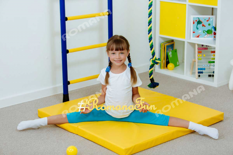 Мат (мягкий щит) Romana 1000*1000*60, в 2 сложения (желтый)