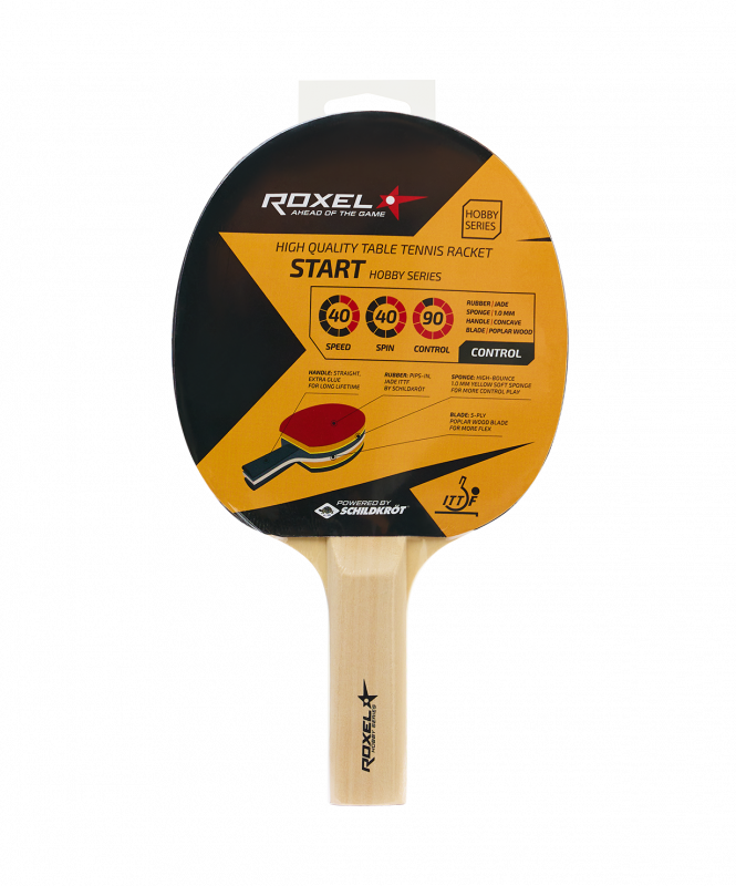 Ракетка для настольного тенниса Hobby Start, прямая, Roxel УТ-00015353