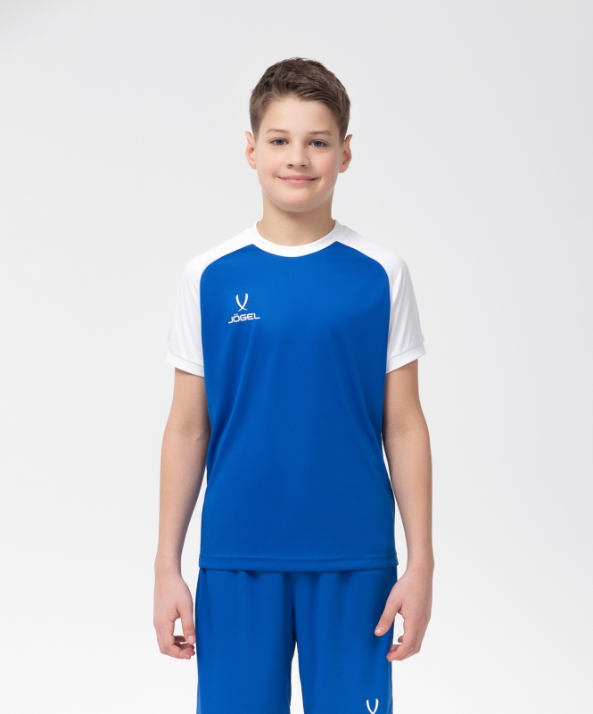 Футболка игровая CAMP Reglan Jersey, синий/белый, детский, размер YM, Jögel УТ-00016199