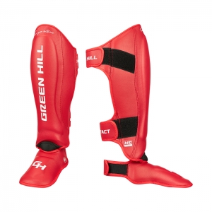 Защита голень-стопа Contact 3D inject foam MF Красный Green Hill CNSGM-032 S