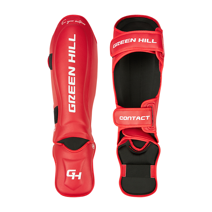 Защита голень-стопа Contact 3D inject foam MF Красный Green Hill CNSGM-032 S