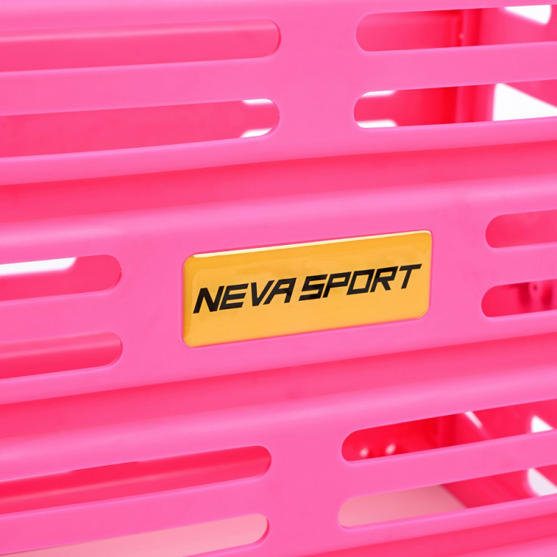 Корзина для теннисных мячей NEVA SPORT, UEA1_P, на 75 мячей, пластик, розовый