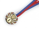 Медаль с лентой "Россия" 1 место (ЗОЛОТО). Диаметр 6.5 см 1804-1