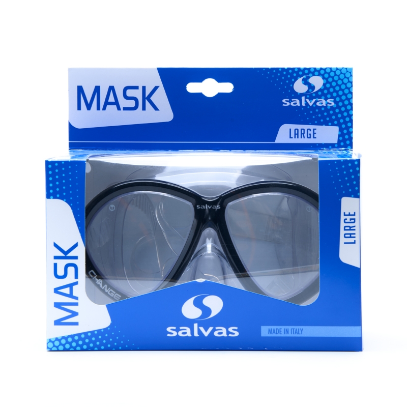 Маска для плавания SALVAS Change Mask CA195C2TNSTH, размер взрослый, черная
