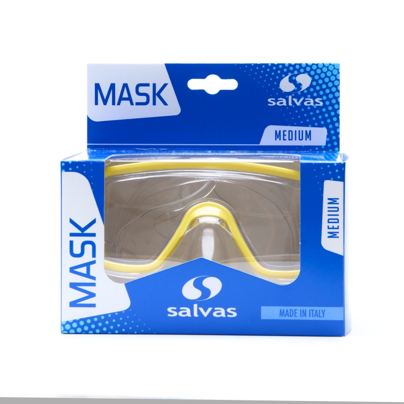 Маска для плавания SALVAS Domino Md Mask CA140C1TGSTH, размер Medium, желтая