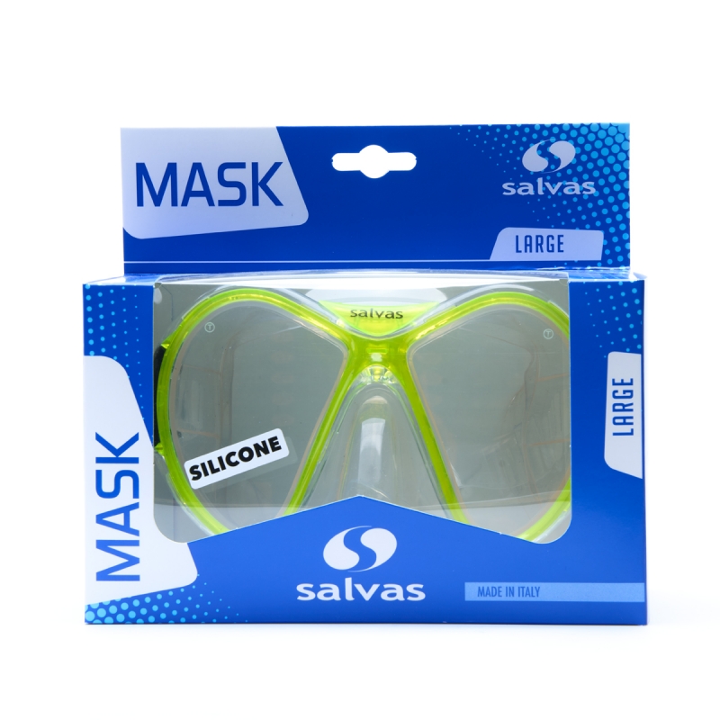 Маска для плавания SALVAS Kool Mask CA550S2TGSTH, размер взрослый, желтая