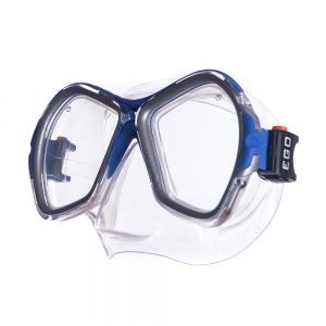 Маска для плавания SALVAS Phoenix Mask CA520S2BYSTH, размер взрослый, серебристо-синяя