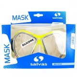 Маска для плавания SALVAS Phoenix Mask CA520S2GYSTH, размер взрослый, серебристо-жёлтая