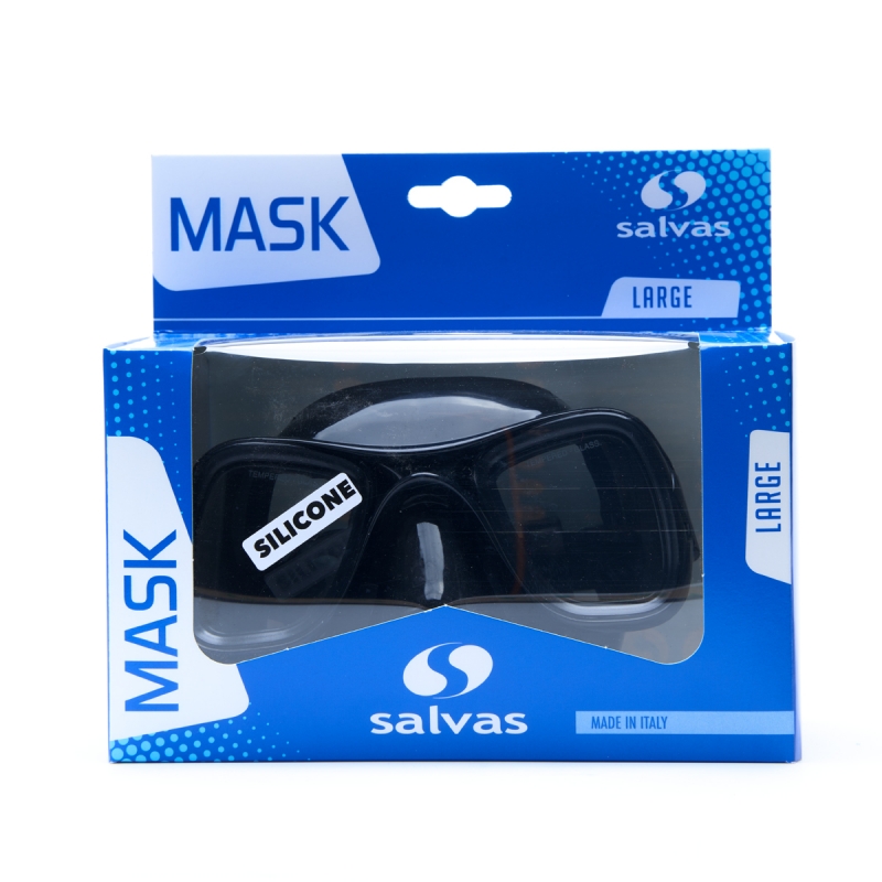 Маска для плавания SALVAS Sphera Black Sil. CA570N2NNSTH, размер взрослый, черная