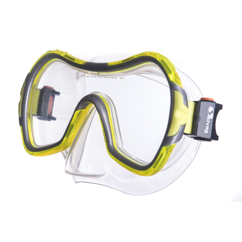 Маска для плавания SALVAS Viva Sr Mask CA535S1GYSTH, размер взрослый, желтая