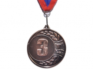Медаль спортивная с лентой 3 место d - 6.5 см 1905-3