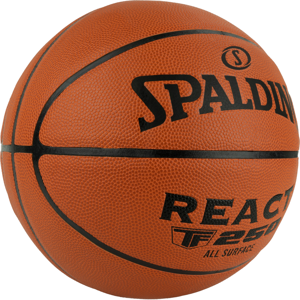 Купить Мяч баскетбольный Spalding TF-250 React 76801z, размер 7 по низкой  цене с доставкой из интернет-магазина Дельта-фитнес.ру