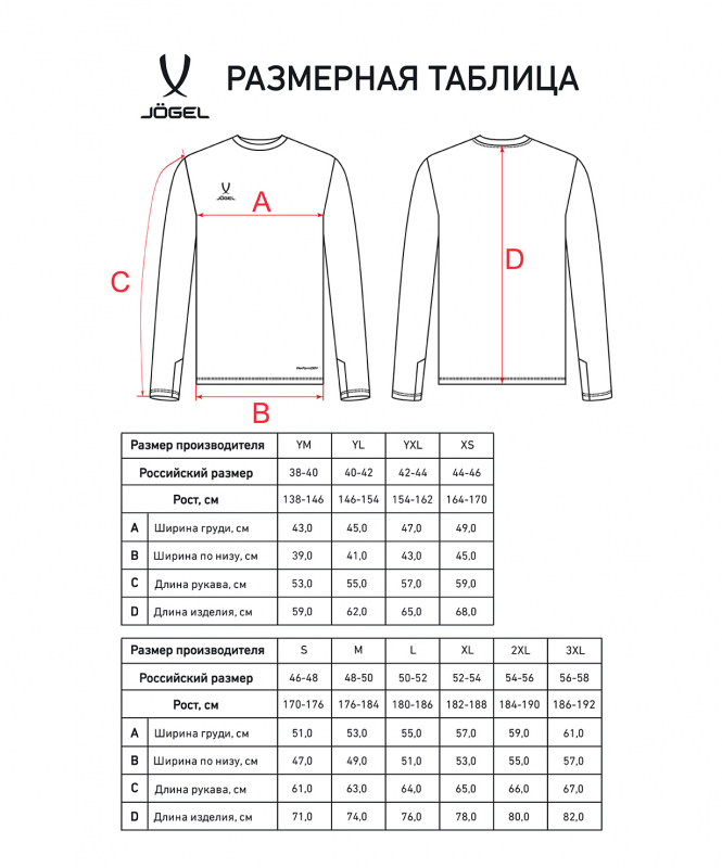 Свитер вратарский PerFormDRY SPLASH GK Jersey, серый, размер YS, Jögel ЦБ-00004142