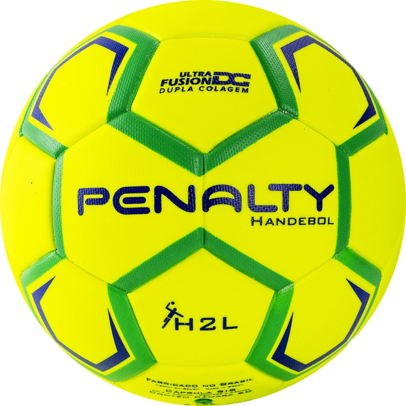 Мяч гандбольный PENALTY HANDEBOL H2L ULTRA FUSION FEMININO X 5203642600-U, размер 2, желто-зелено-синий