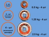 Гантели сборные 2 шт по 10 кг HA2-DD20