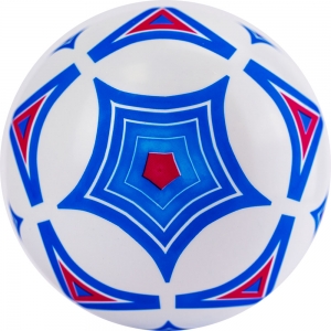 Мяч детский с рисунком Геометрия MD-23-02, диаметр 23см., бело-голубой