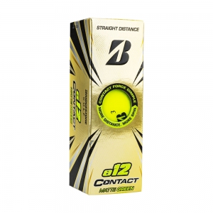 Мяч для гольфа Bridgestone e12 Contact Matte Yellow BGB1CYX, упак. 3шт., желтый
