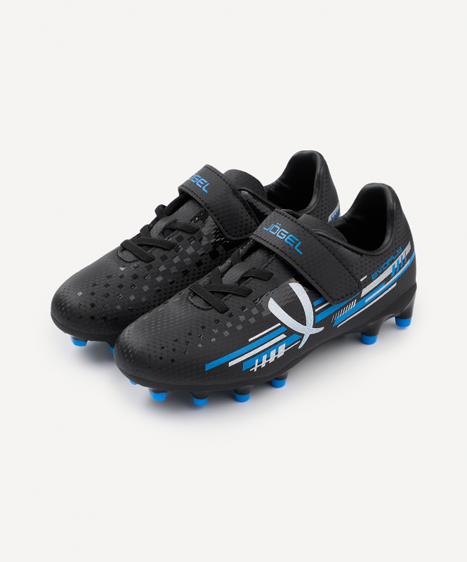 Бутсы футбольные Evofly FG Talant Black/blue, детский, размер 32, Jögel ЦБ-00004202