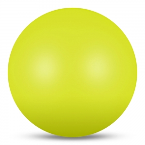 Мяч для художественной гимнастики INDIGO IN329-LI, диаметр 19см., лимонный металлик