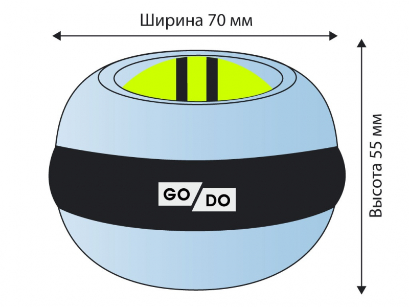 Кистевой эспандер чёрный OSP-25-Ч+П
