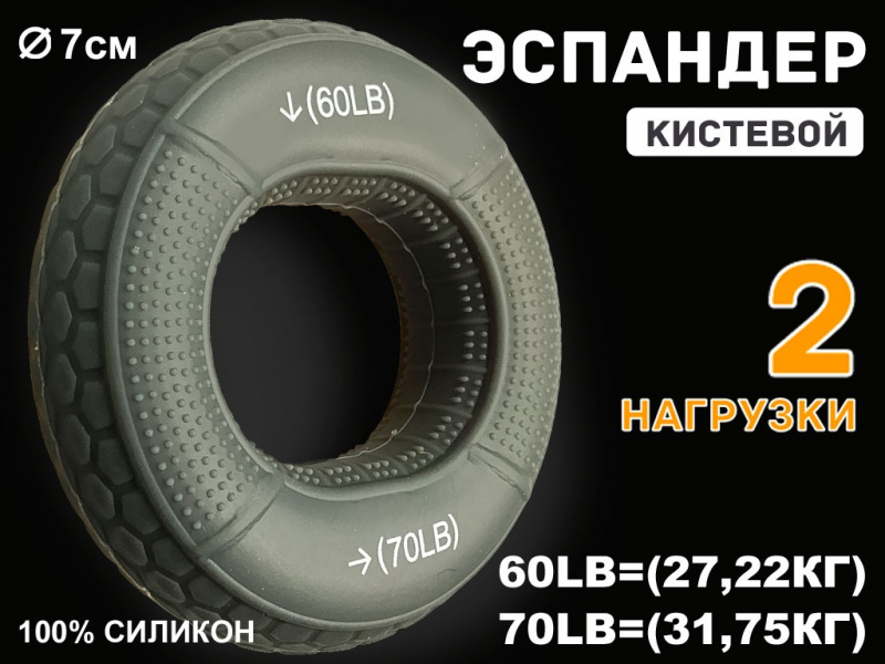 Эспандер кистевой с двойной нагрузкой 60-70 LB