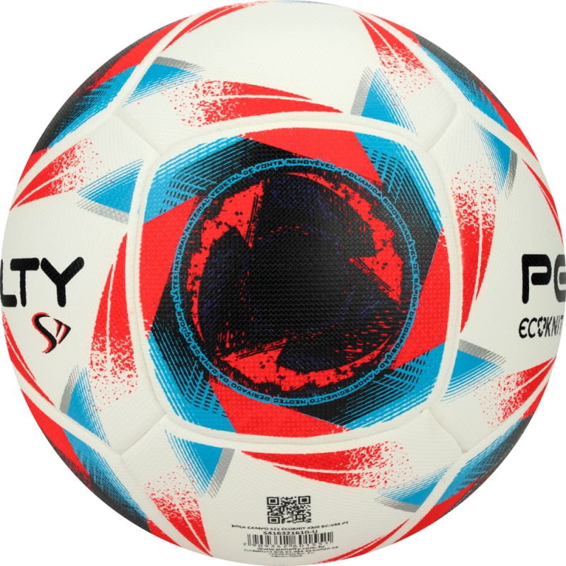 Мяч футбольный PENALTY BOLA CAMPO S11 ECOKNIT XXIII, 5416321610-U, размер 5, FIFA Quality Pro, бело-красно-синий