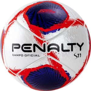 Мяч футбольный PENALTY BOLA CAMPO S11 R1 XXI 5416181241-U, серебристо-сине-красный