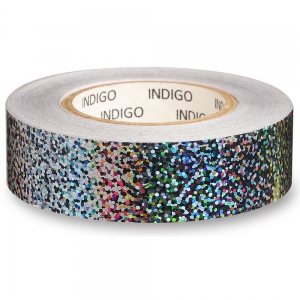 Обмотка для гимнастического обруча INDIGO Crystal IN139-SIL, 20мм × 14м, серебристый
